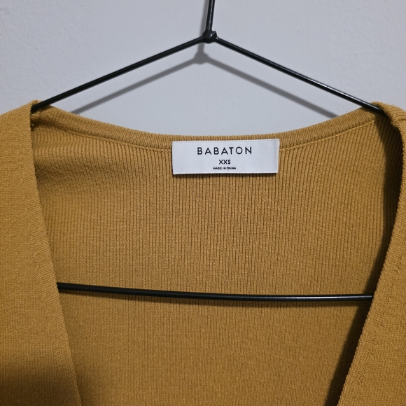 Babaton V-Neck Sweater in Mustard - Picture 4 of 6